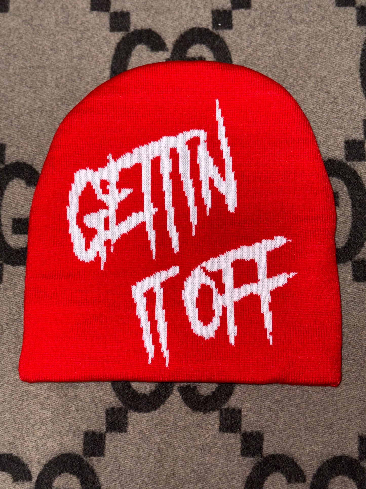 GETTIN IT OFF- Jacquard Beanie