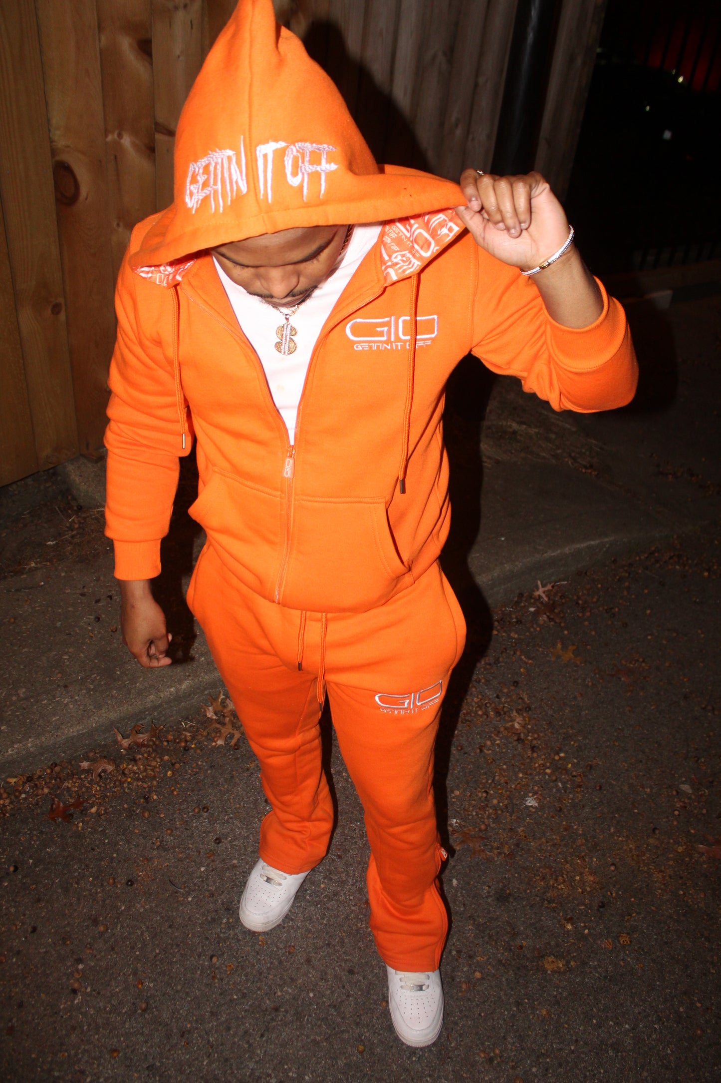 GETTIN IT OFF ‘Zip-Up Hoodie’ (Tang Orange)