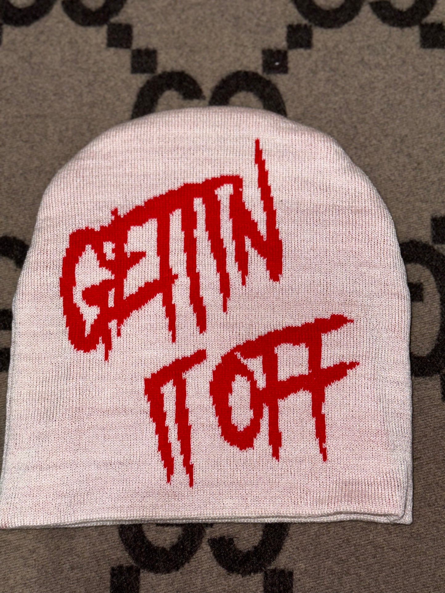 GETTIN IT OFF- Jacquard Beanie