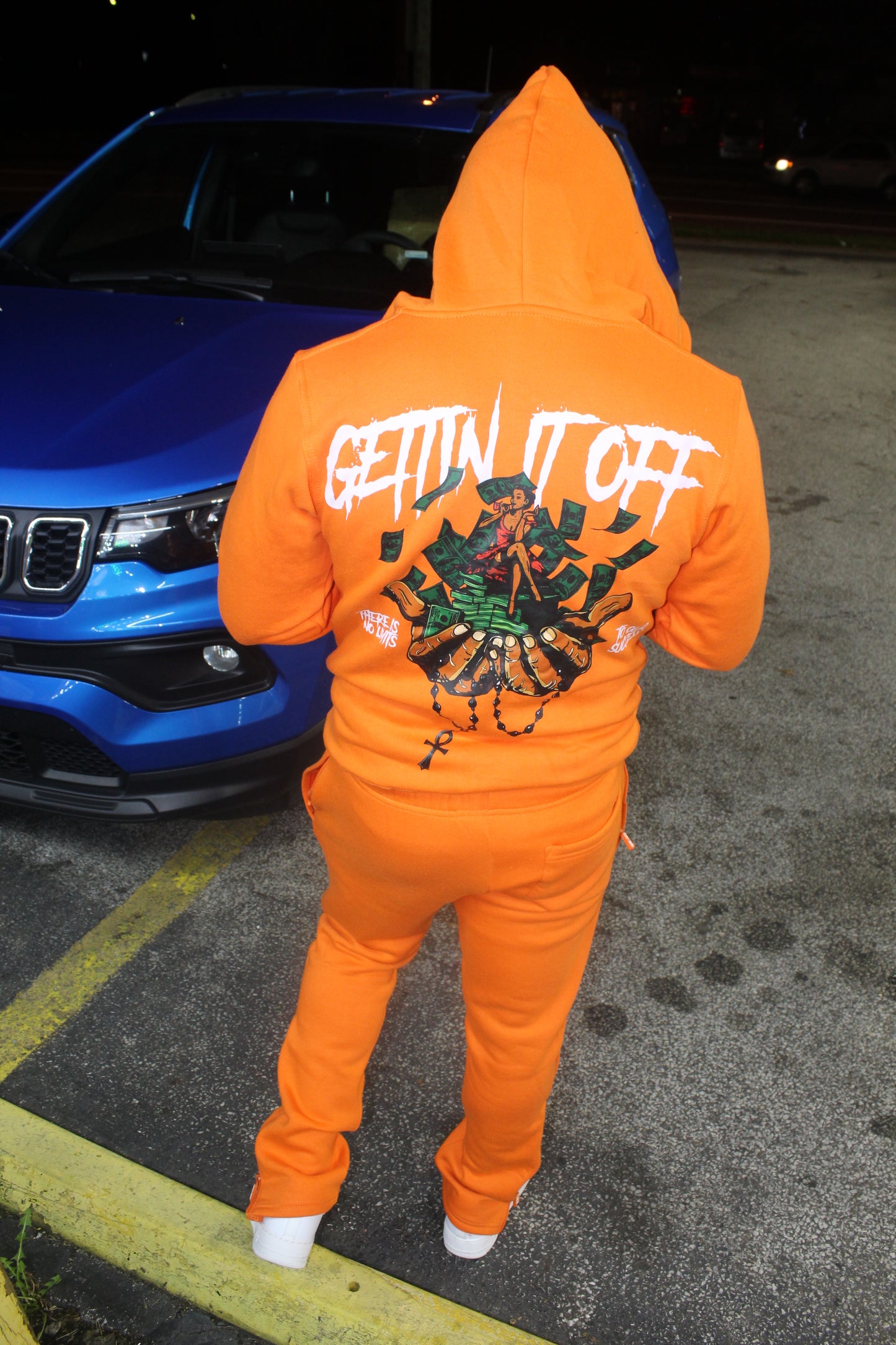 GETTIN IT OFF ‘Zip-Up Hoodie’ (Tang Orange)